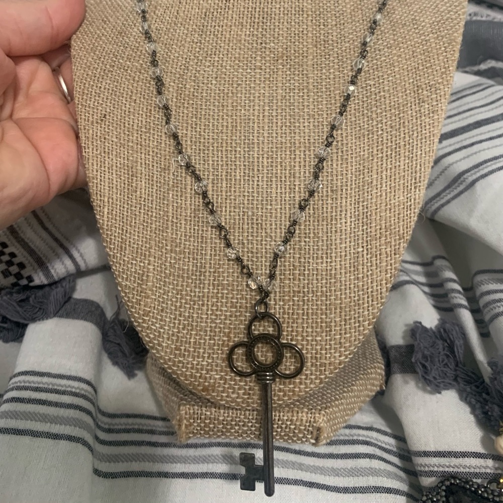 Raw and Rebellious Crystal Key Necklace
